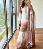 Stylish Dual Colour Palazzo Set Festive Wear Suit Set