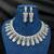 moonstone cubic zirconia necklace set | victorian style drop earrings, bridal jewellery