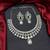 bridal cubic zirconia choker set, silver plated marquise pear cut statement necklace