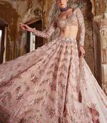 Light Pink Faux Georgette lehenga Choli