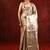 Champagne gold embroidered tissue saree set