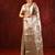 Champagne gold embroidered tissue saree set