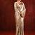 Champagne gold embroidered tissue saree set