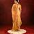 Mustard yellow embroidered tissue saree set