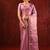 Lilac pink embroidered tissue saree set