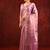 Lilac pink embroidered tissue saree set