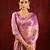 Lilac pink embroidered tissue saree set