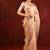 Nude beige embroidered tissue saree set