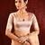 Nude beige embroidered tissue saree set
