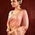 Blush pink embroidered tissue saree set