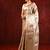 Champagne gold embroidered tissue saree set