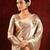 Champagne gold embroidered tissue saree set