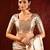 Champagne gold embroidered tissue saree set