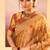 Mustard gold embroidered tissue saree set