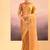 Honey gold embroidered tissue saree set