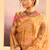 Honey gold embroidered tissue saree set