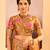 Honey gold embroidered tissue saree set