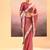 Onion pink embroidered tissue saree set