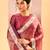 Onion pink embroidered tissue saree set