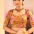 Mustard gold embroidered tissue saree set