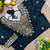 Navy blue gotta patti party wear blouse
