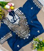Blue gotta patti party wear blouse