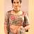 Bronze grey embroidered tissue saree set