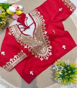 Red gotta patti party wear blouse
