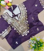 Plum gotta patti party wear blouse