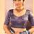 Steel blue embroidered tissue saree set