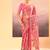 Hot pink embroidered tissue saree set