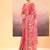 Hot pink embroidered tissue saree set