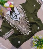 Olive gotta patti party wear blouse