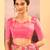 Hot pink embroidered tissue saree set