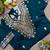 Teal blue gotta patti party wear blouse