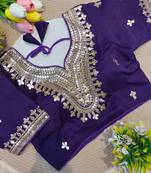 Purple gotta patti party wear blouse