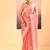 Rose pink embroidered tissue saree set