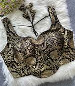 Black heavy banarasi corset style blouse