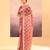 Mauve pink embroidered tissue saree set