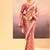 Mauve pink embroidered tissue saree set