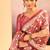 Mauve pink embroidered tissue saree set