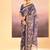 Midnight blue embroidered tissue saree set