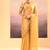 Golden yellow embroidered tissue saree set