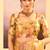 Golden yellow embroidered tissue saree set