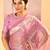 Pastel pink embroidered tissue saree set
