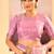 Pastel pink embroidered tissue saree set