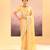 Yellow embroidered tissue saree set