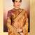 Golden embroidered tissue saree set