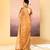Golden embroidered tissue saree set