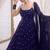 Blue dots print cotton ethnic kurta set with dupatta